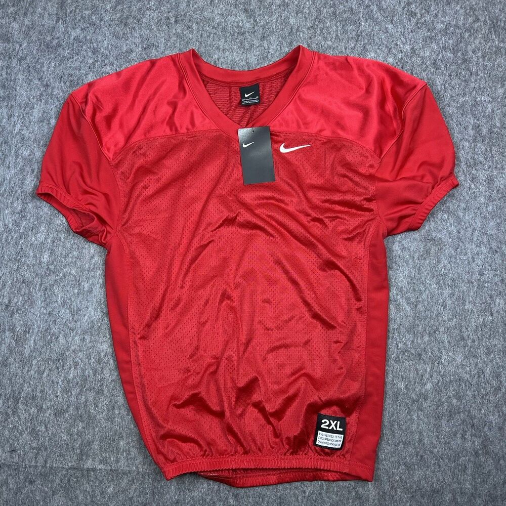 Nike Stock Vapor Varsity Mesh Practice Football Jersey Red Boys Youth Sz 2XL NWT
